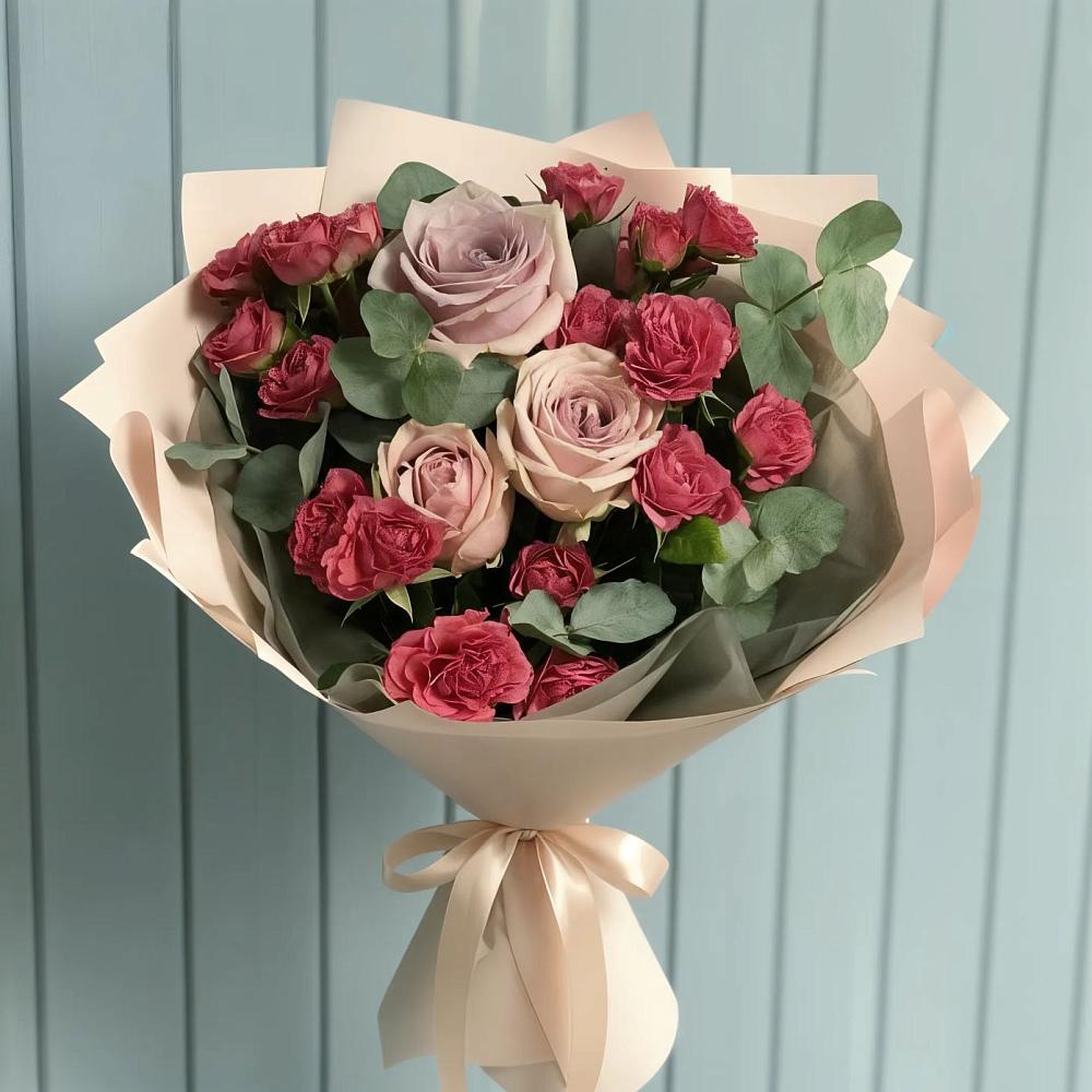 Букет цветов из: Гвоздики и Розы в Шмелёнки