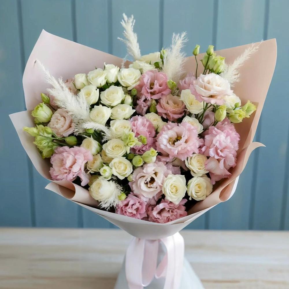 Букет цветов из: Альстромерии и Розы в Шмелёнки