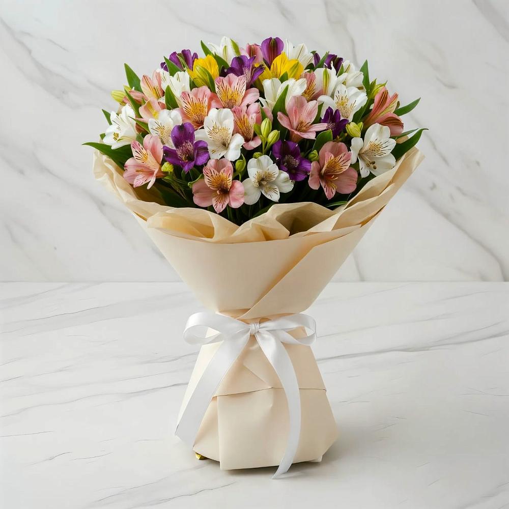 Букет цветов из: Альстромерии в Шмелёнки