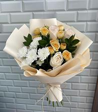 Букет цветов из:  Розы и Хризантемы #REPLACE_PRED# Шмелёнки