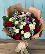 Букет цветов из:  Розы и Альстромерии #REPLACE_PRED# Шмелёнки