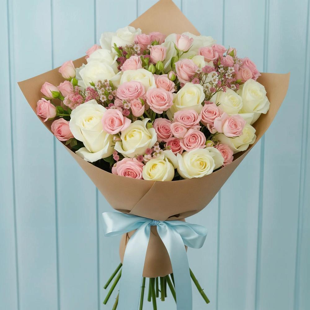 Букет цветов из: Розы в Шмелёнки