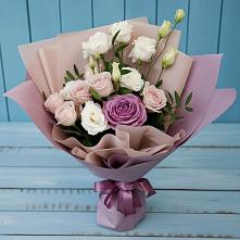 Букет цветов из:  Розы и Лизиантусы в Шмелёнки