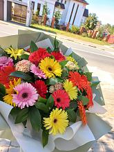 Букет цветов из:  Герберы #REPLACE_PRED# Шмелёнки