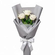 Букет 3 белые розы #REPLACE_PRED# Шмелёнки