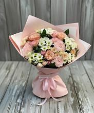 Букет цветов из:  Гвоздики, Розы и Хризантемы в Шмелёнки