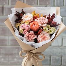 Букет цветов из:  Гвоздики, Хризантемы и Розы в Шмелёнки