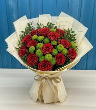 Букет цветов из:  Розы и Хризантемы в Шмелёнки