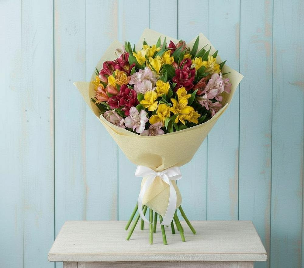 Букет цветов из: Альстромерии в Шмелёнки